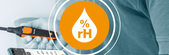 使用 testo 智能探头测量相对湿度