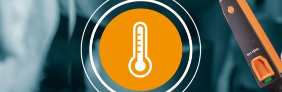 使用 testo 智能探头测量温度