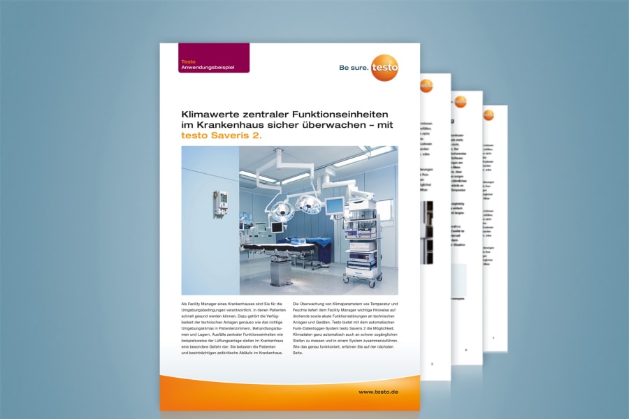 应用示例：医院中的 testo Saveris 2