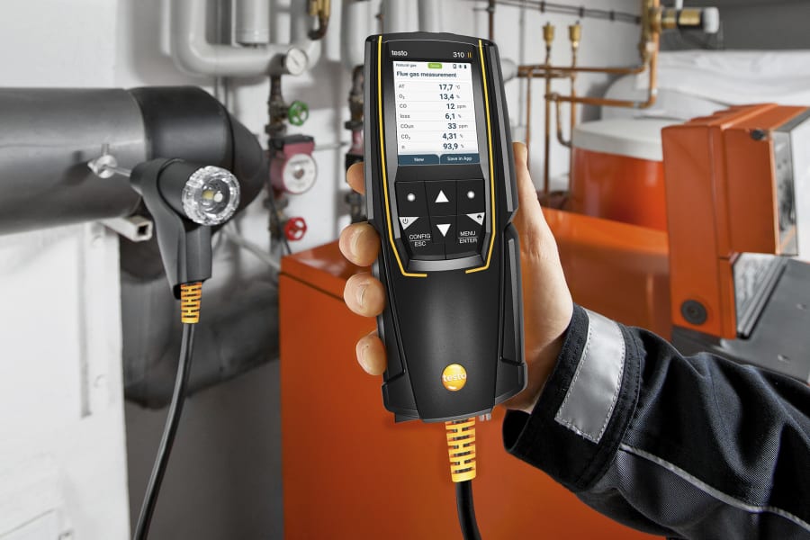 testo 310 II 烟气分析仪，带可单独配置的显示屏