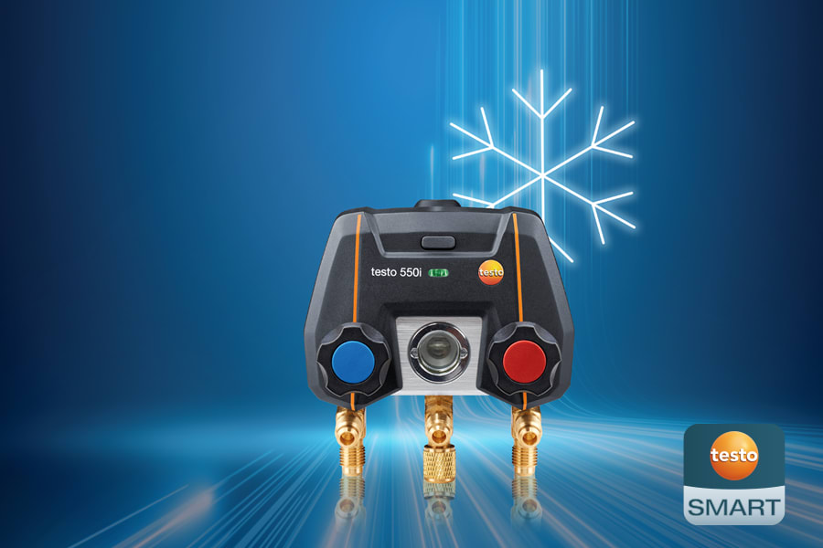 通过app控制的数字式testo 550i 冷媒表