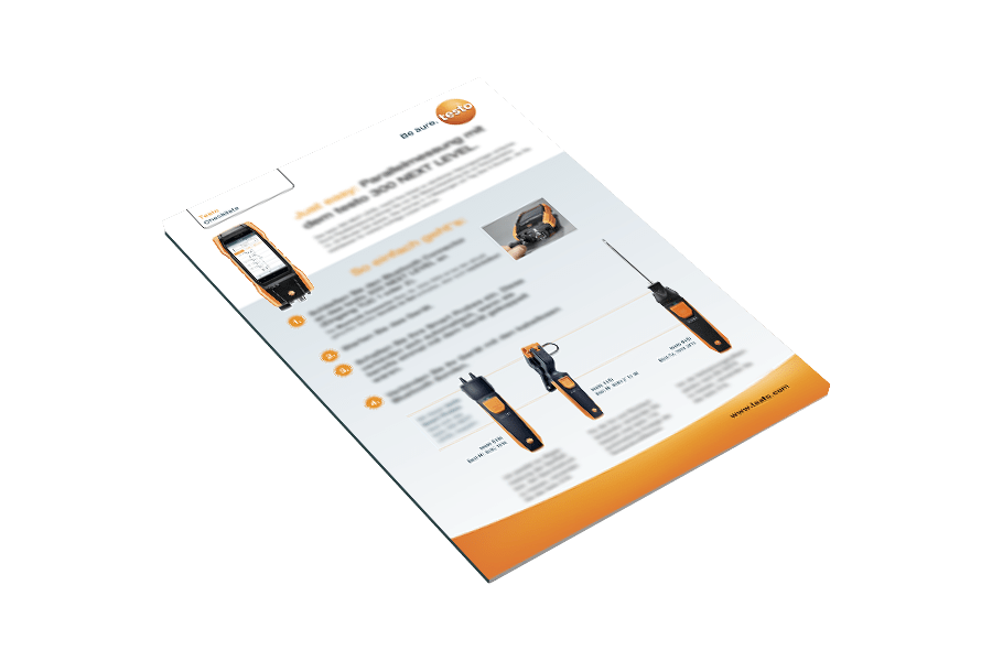 德图检查表：使用testo 300 NEXT LEVEL进行并行测量