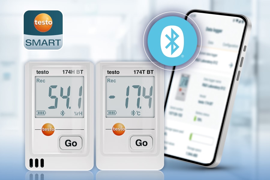 testo 174 T 和 testo 174 H 蓝牙