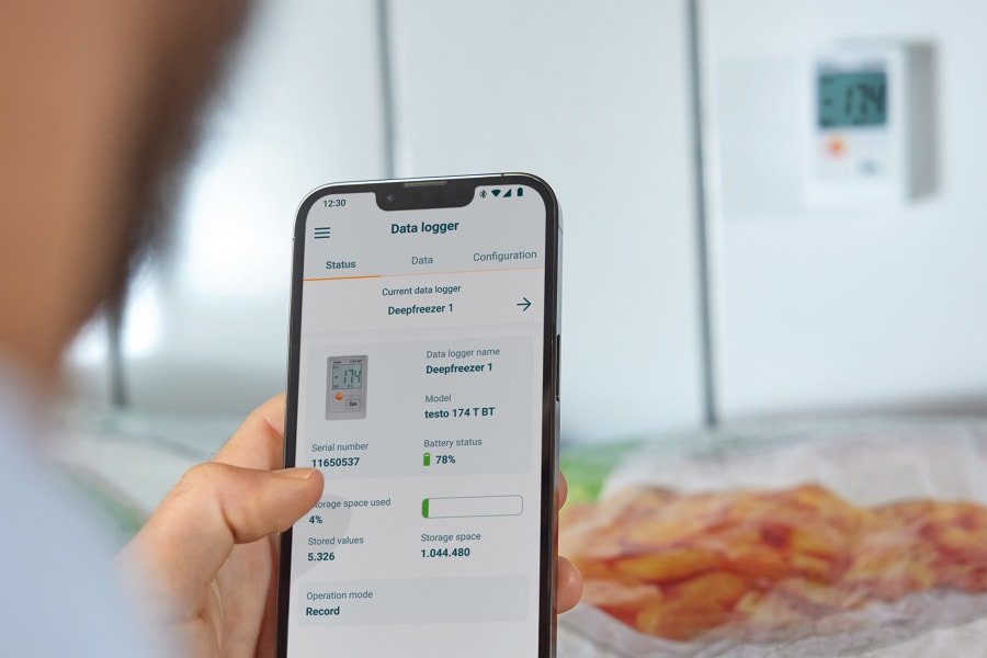 testo 174 T 和 testo 174 H 蓝牙应用程序