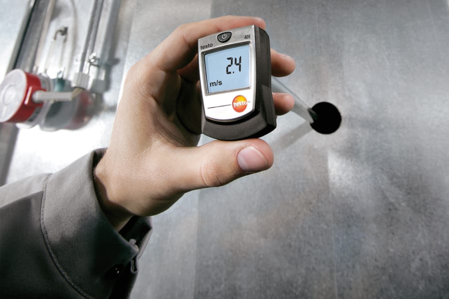 使用热敏风速计进行管道测量