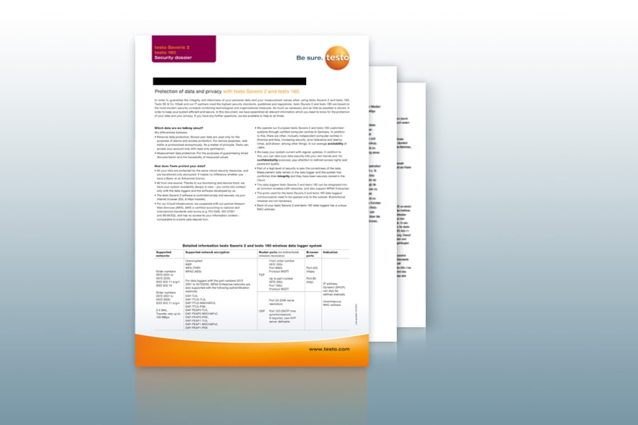 testo Saveris 2 安全性档案