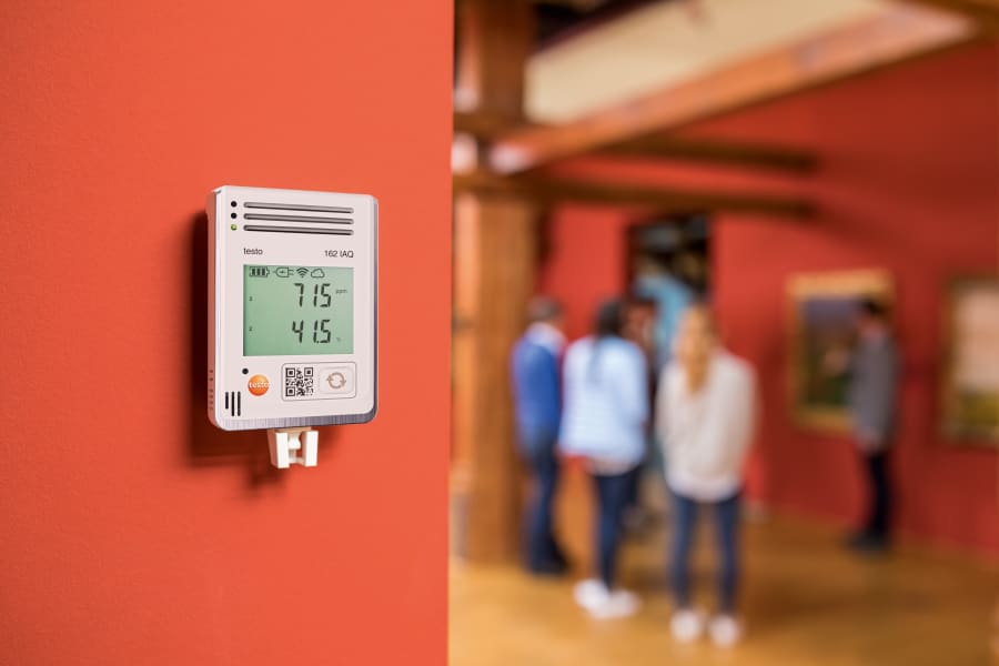 博物馆中的二氧化碳数据记录仪