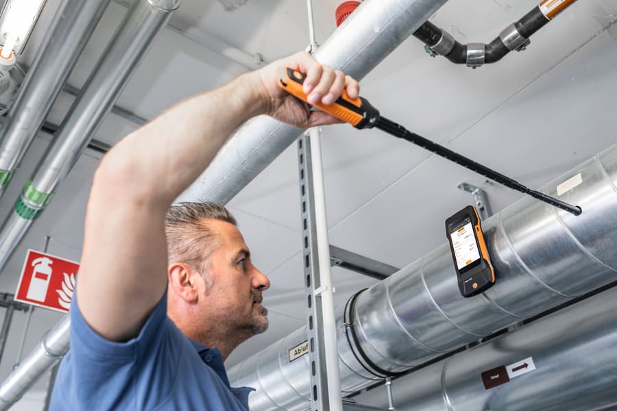 使用 testo 400 进行管道测量