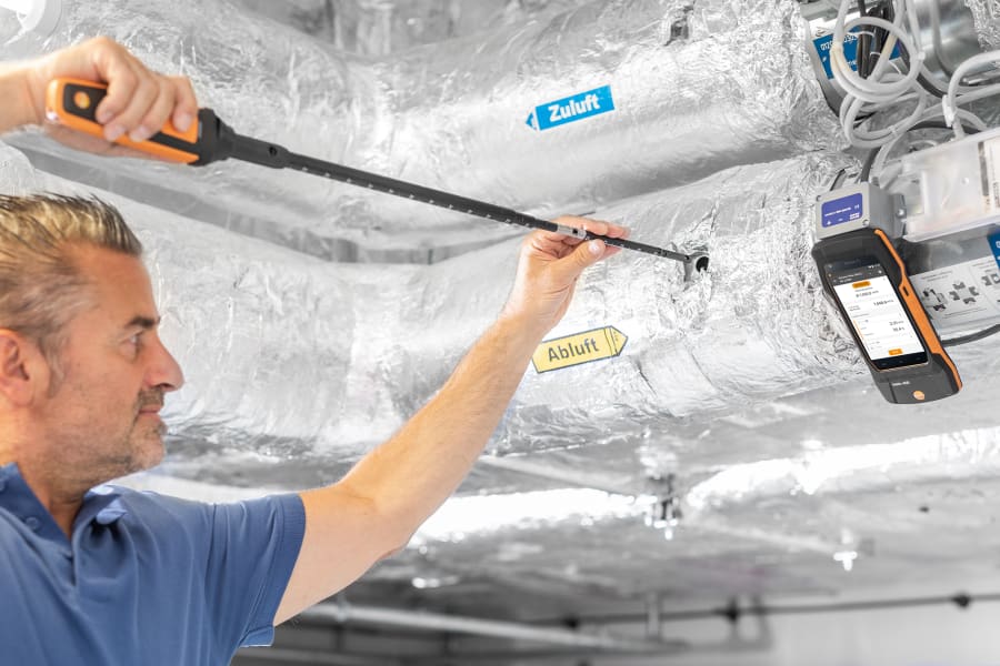 测量通风管道中的空气流量