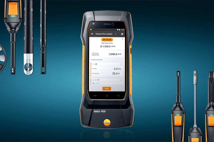通用型风速和 IAQ 测量仪 testo 400 带探头和附件