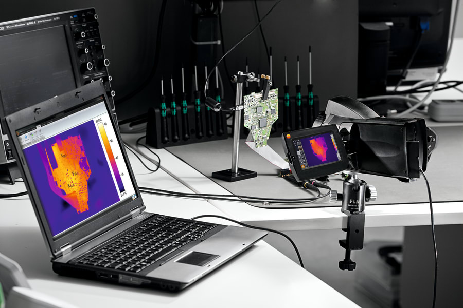 使用热像仪分析电子元件和电路板