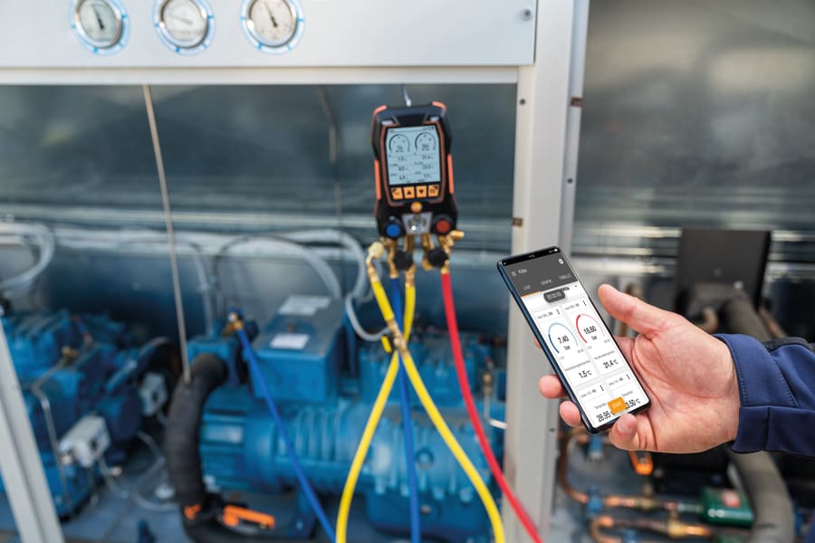 使用 testo 570s 对制冷系统进行长期测量