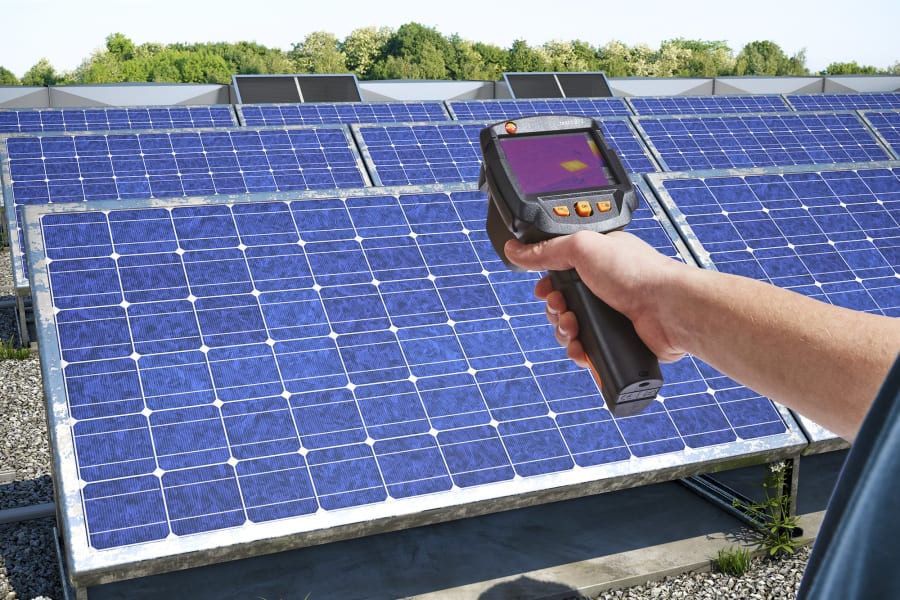 用热像仪检查太阳能系统