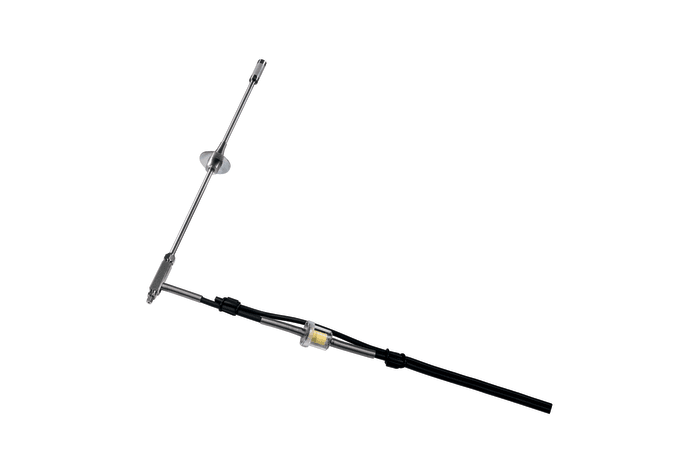 Flue gas probe with preliminary filter for industrial engines