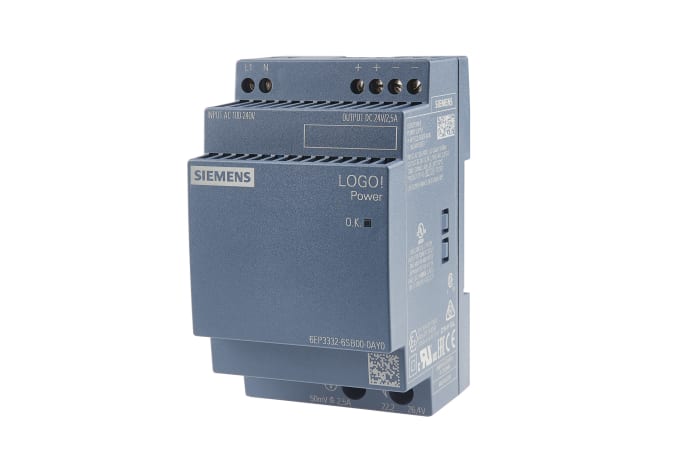 Top-hat rail mains unit