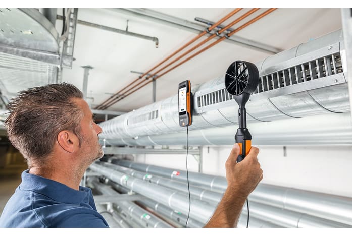 testo 400 air flow kit with hot wire probe