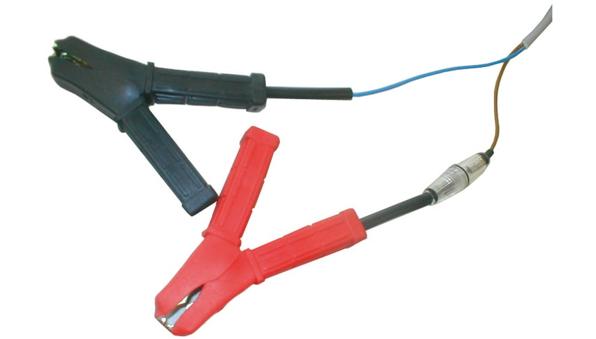 Cable with battery terminals and adapter
