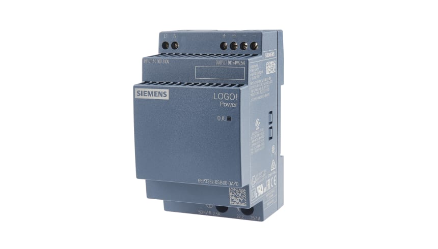 Top-hat rail mains unit