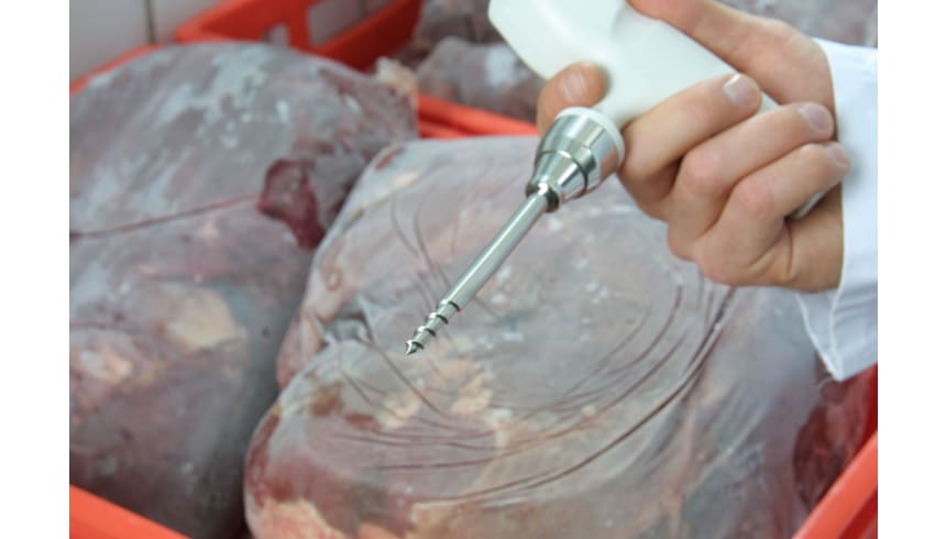 Measuring temperature in frozen food with testo 05 one-hand thermometer