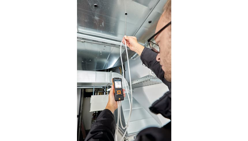 Air flow measurements with pitot tube and tesso 440 dP