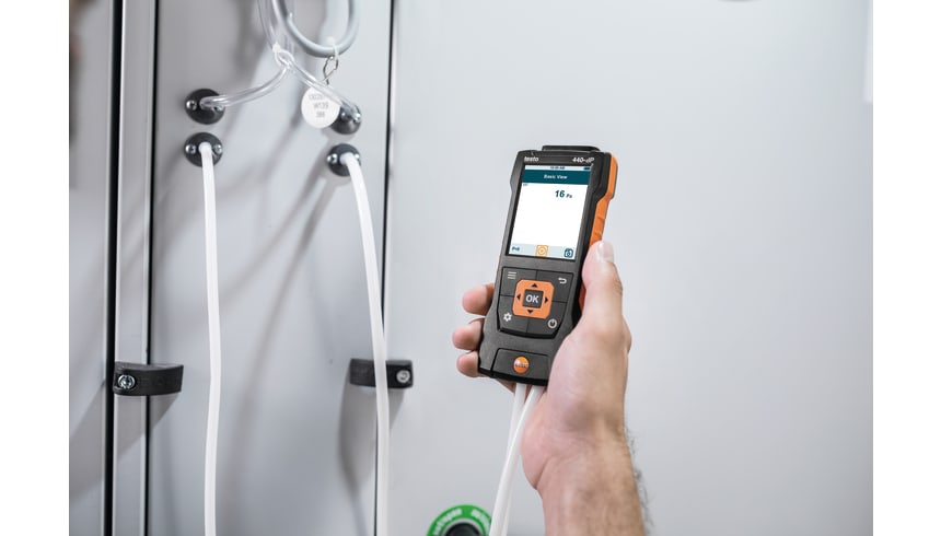 Differential pressure measurement on filters with testo 440 dP
